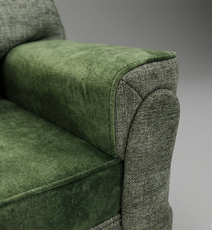 PU Foam Comfort 5-Seater Sofa – Olive Green Edition