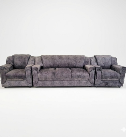 Recron Luxury 5-Seater Sofa – Graphite Grey Edition