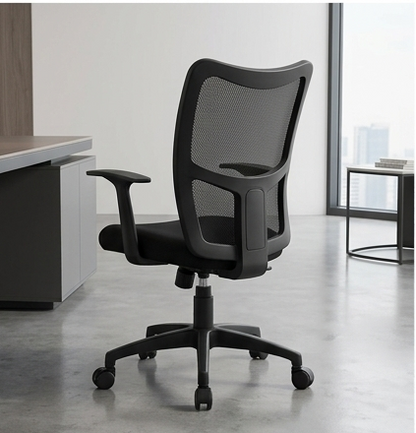 Collage of office chairs in various office settings