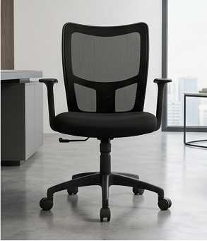 Collage of office chairs in various office settings