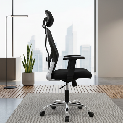 ROLLING CHAIR WITH HEADREST