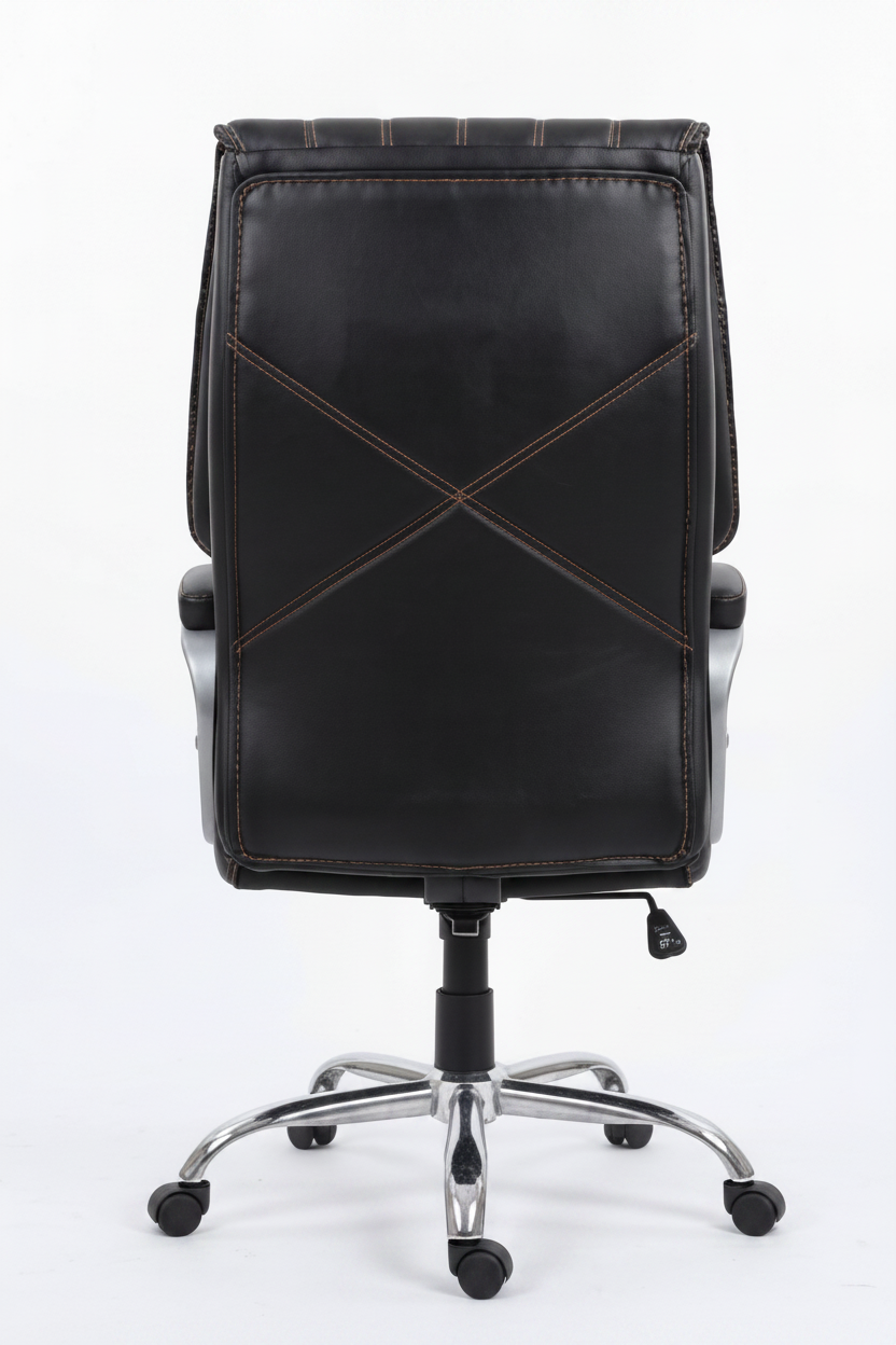 Black office chair shown from multiple angles on a white background