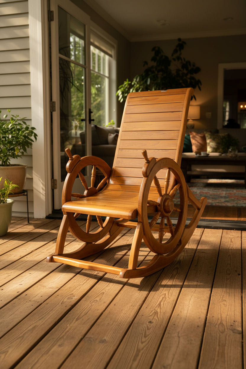 ROCKING CHAIR (TEAK WOOD)