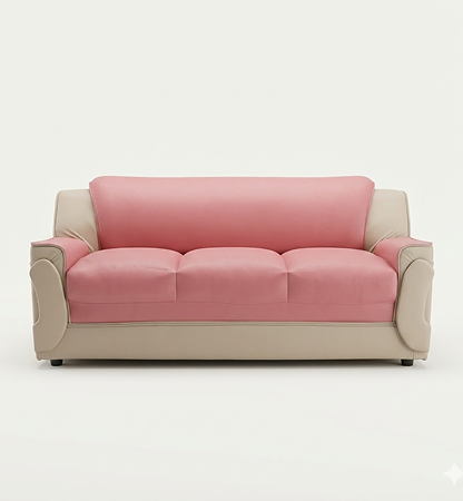 Recron Luxury 3-Seater Sofa – Blush Pink Edition