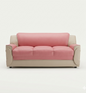 Recron Luxury 3-Seater Sofa – Blush Pink Edition
