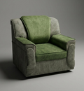 PU Foam Comfort 5-Seater Sofa – Olive Green Edition
