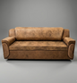PU Foam Comfort 3-Seater Sofa – Classic Brown Edition
